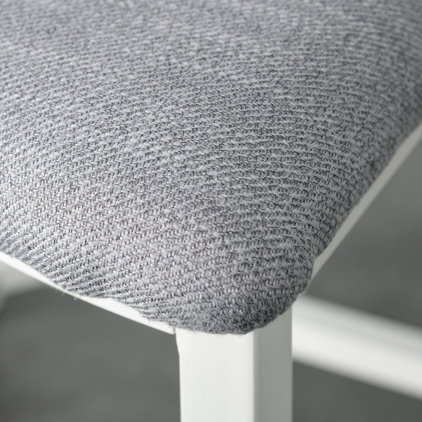 Bavino Metal And Fabric Grey Round Dining Table With 4 Upholstered Stools