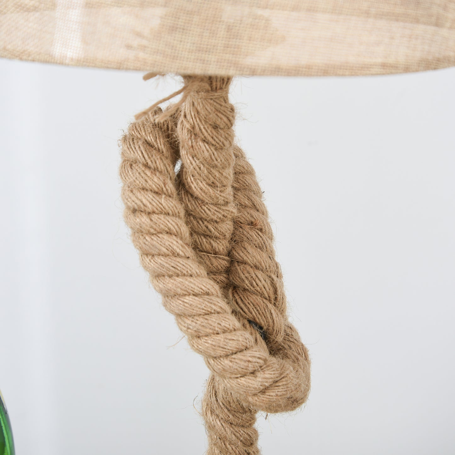 Virepa Metal And Fabric Beige Nautical Style Table Lamp With Fabric Shade And Power Switch 48 cm