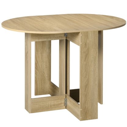 Vietma Wooden Oak Folding Drop Leaf Dining Table For Compact Kitchens