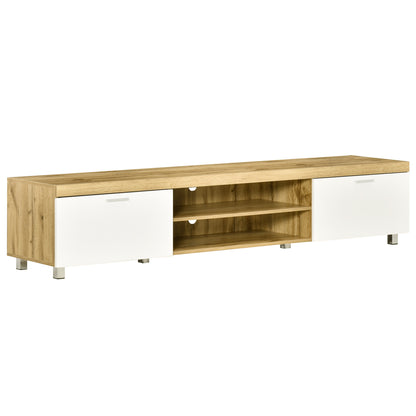 Kepaso Lima Wooden Modern Entertainment Unit With Storage Shelving For TVs Up To 90 Inches