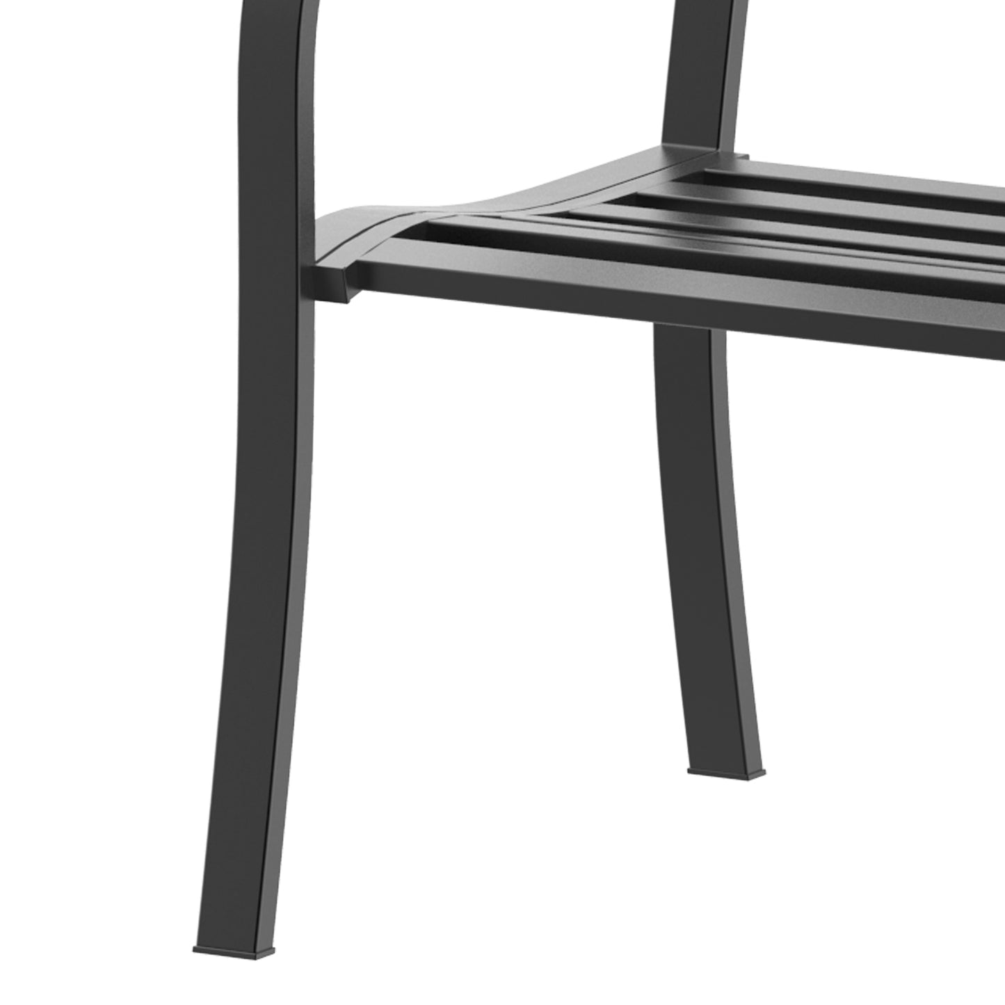 Zirila 2 Seater Steel Black and Mesh Outdoor Garden Bench
