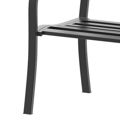 Zirila 2 Seater Steel Black and Mesh Outdoor Garden Bench
