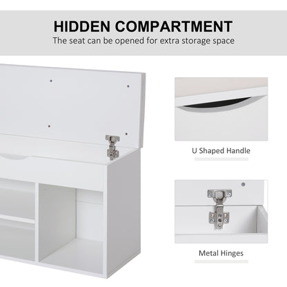 Sokari Wooden White Shoe Storage Bench 1 Drawer And Padded Seat