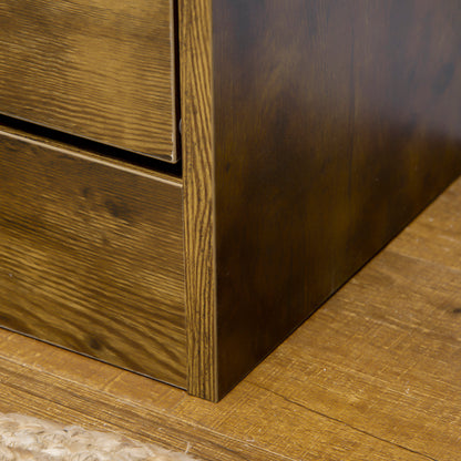 Zilado Wooden Rustic Brown Slim Shoe Cabinet With 2 Flip Doors And Shelf