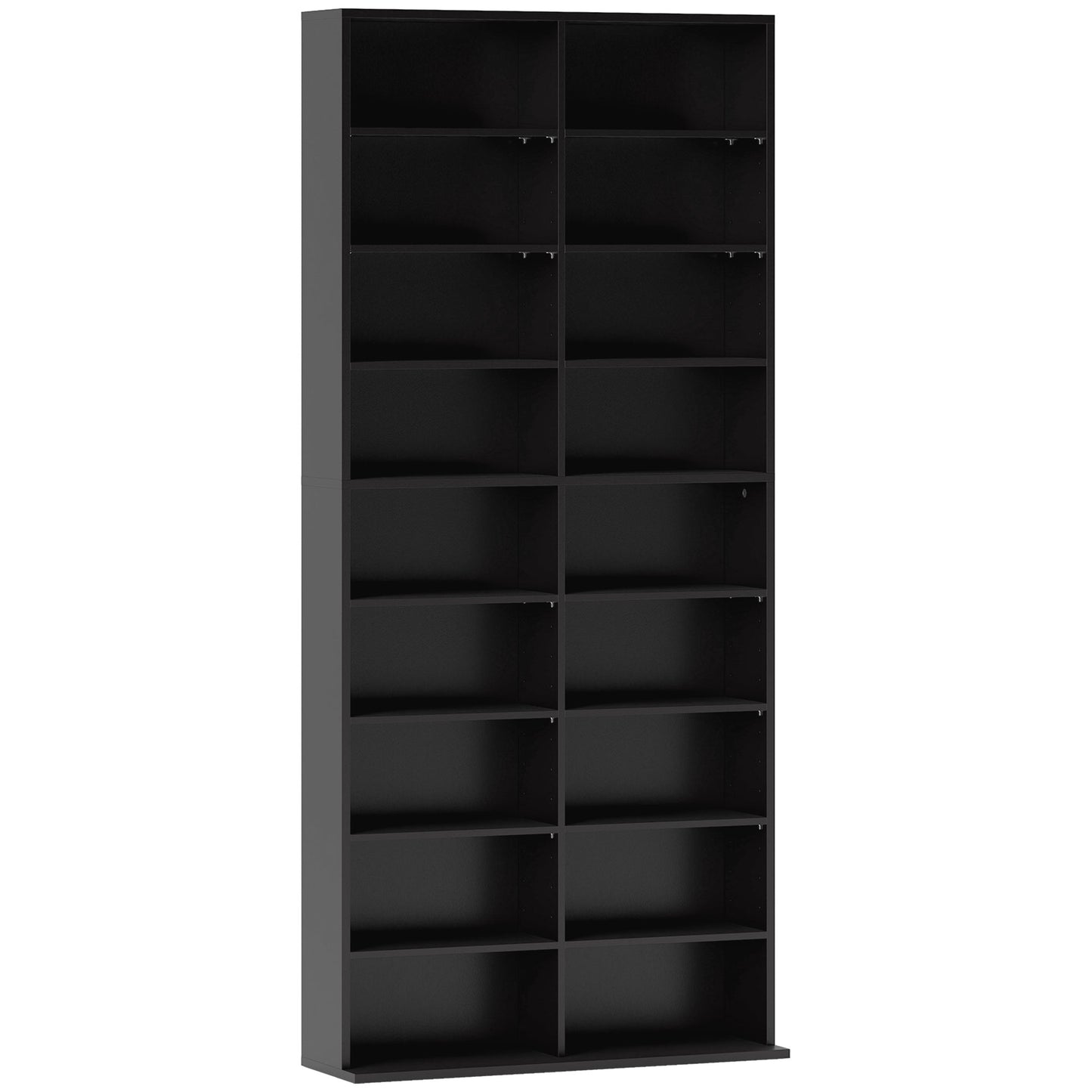 Sezi Wood Black Tall Media Storage Tower With 640 Disc Capacity