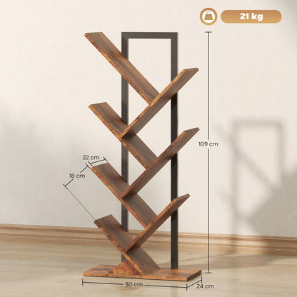 Modo Wood Wood Effect 6 Section Tree Style Bookcase