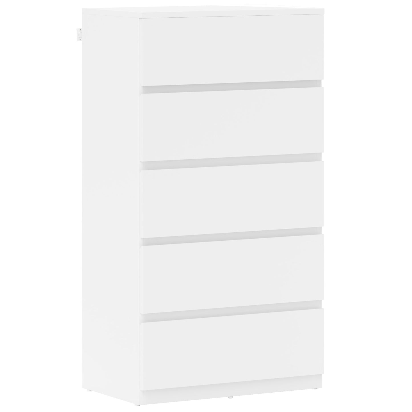 Staki Wooden Neutral Finish 5 Drawer Modern Storage Chest