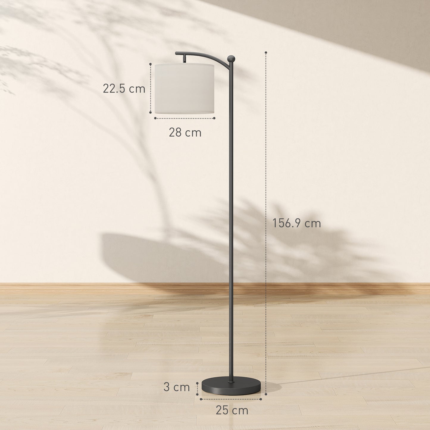 Mota Nelo Metal Black LED Floor Lamp With Remote Control And Slim Modern Profile