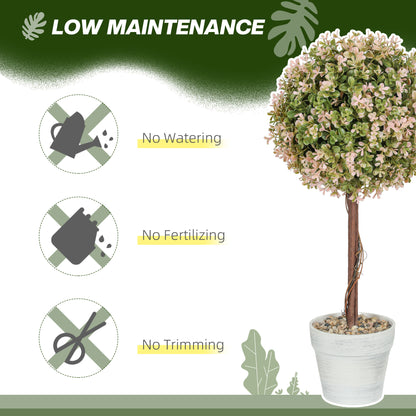 Love Nilo Set Of 2 Artificial Murraya Flower Plants In Pots H8 60cm Cream White