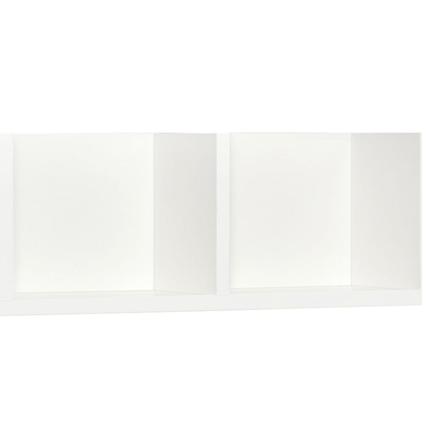 Cofalo Mopa Wood White Set Of 2 Wall Mounted Media Storage Racks With Cube Shelves