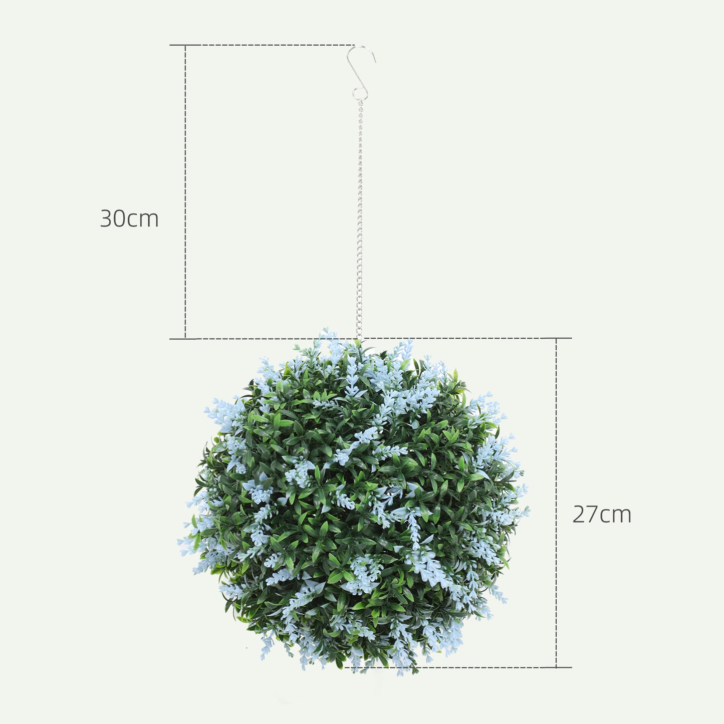 Maka Nosa Set Of 2 UV Resistant Artificial Topiary Ball Plants In Blue