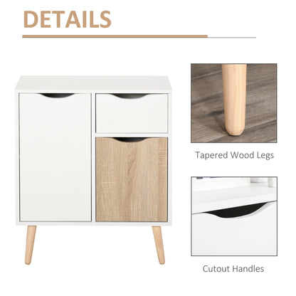 Roke Levi Natural Brown Wood Sideboard Storage Drawer And 2 Doors