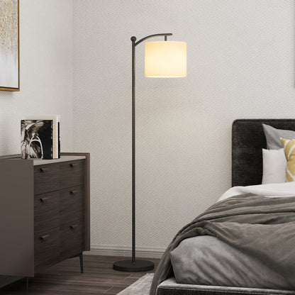Mota Nelo Metal Black LED Floor Lamp With Remote Control And Slim Modern Profile