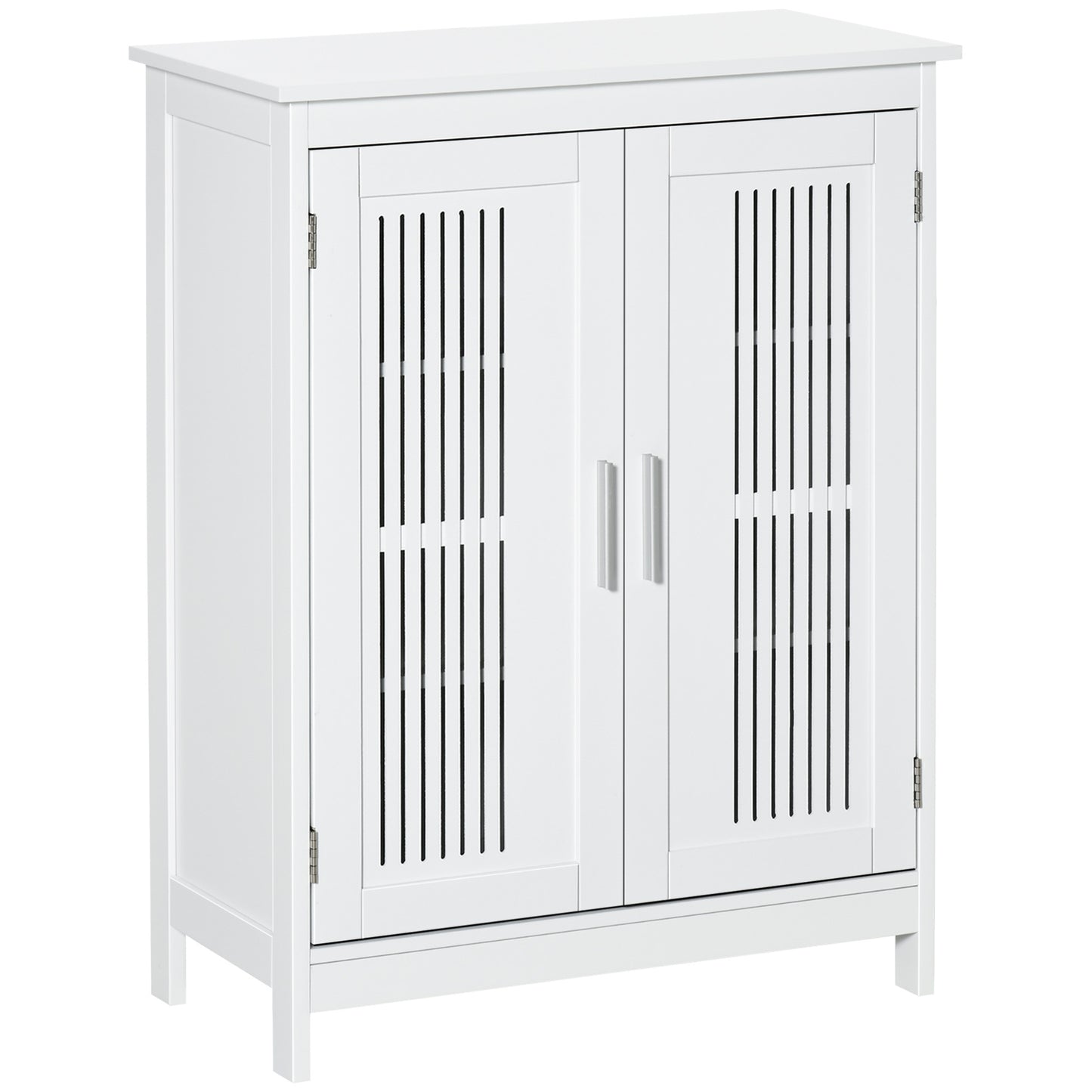 Vaco Modern White Bathroom Floor Storage Cabinet