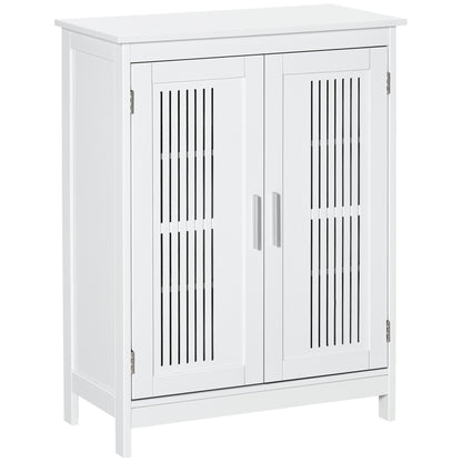 Vaco Modern White Bathroom Floor Storage Cabinet
