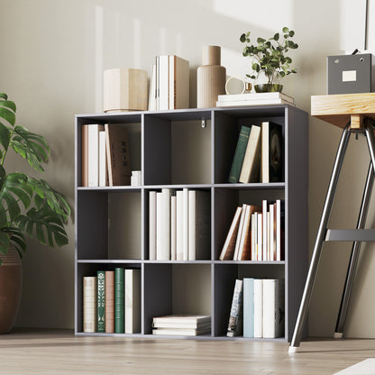 Royore Wooden Grey 9 Cube Storage Bookcase