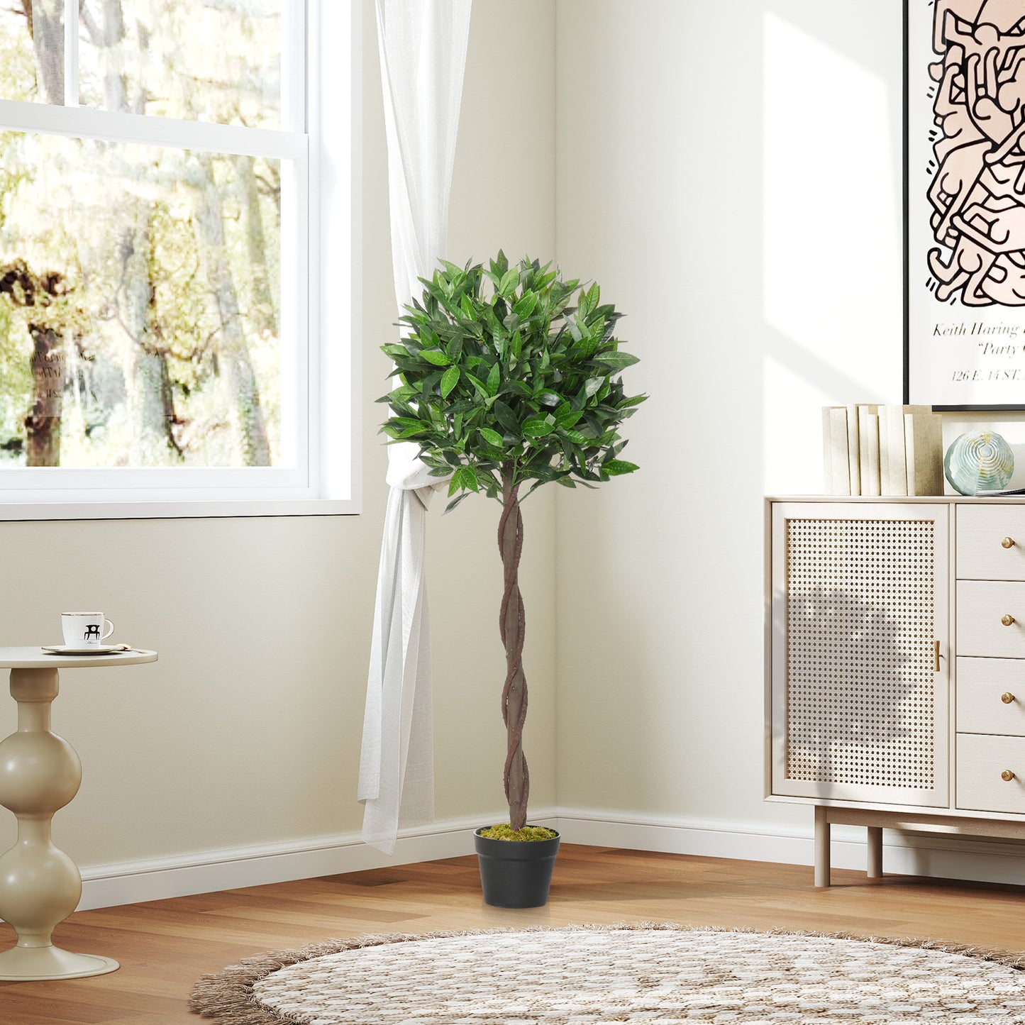 Lifa Set Of 2 Artificial Bay Laurel Style Trees Supplied In Matching Pots