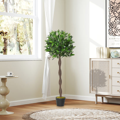 Lifa Set Of 2 Artificial Bay Laurel Style Trees Supplied In Matching Pots