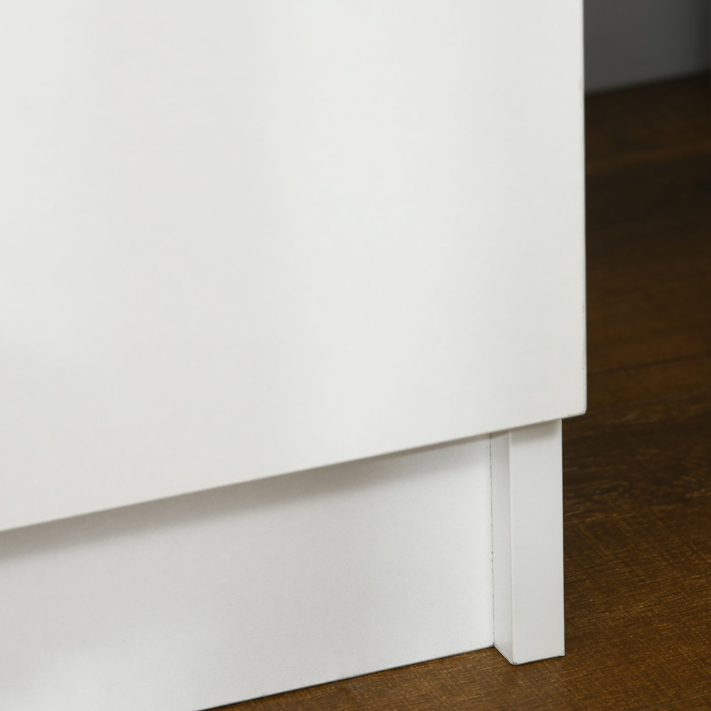 Rema High Gloss White Bedside Table With LED Lighting And 2 Drawer Storage