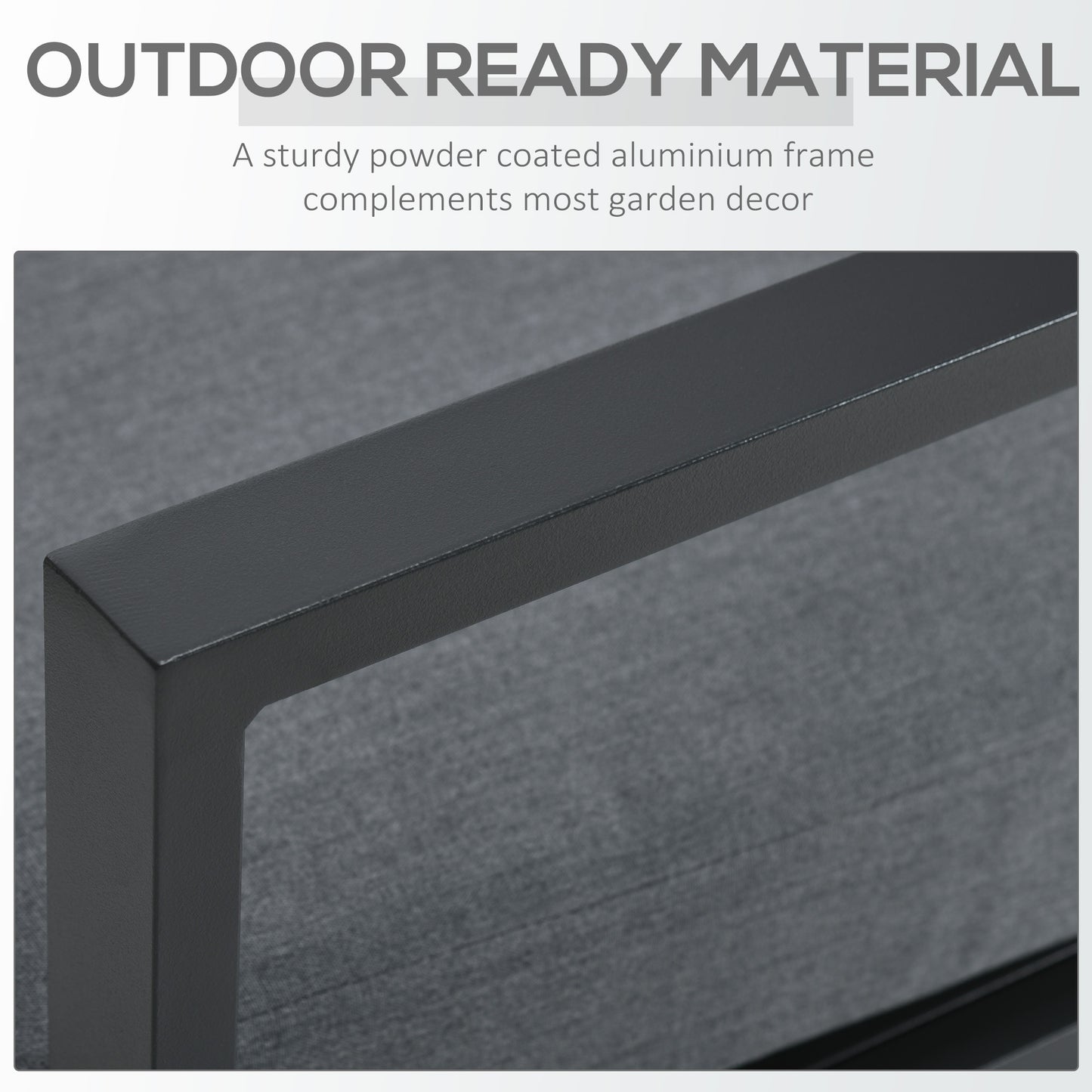 Mira 4 Seater Grey Aluminium Garden Furniture Set with Gas Fire Pit Table