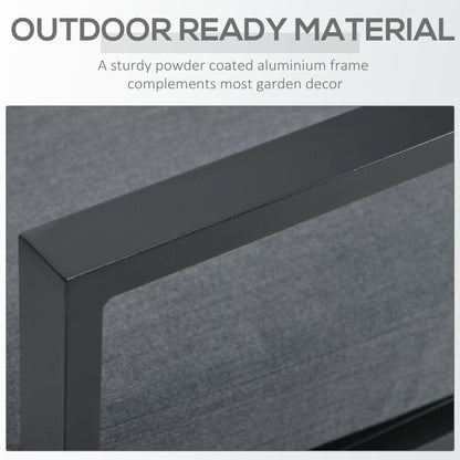 Mira 4 Seater Grey Aluminium Garden Furniture Set with Gas Fire Pit Table