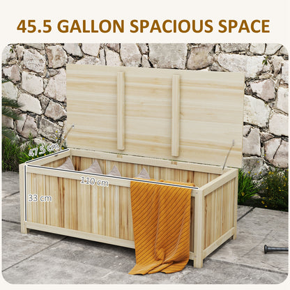Mavise Safi Natural Wood Panelled Outdoor Cushion Storage Box 172 Litre