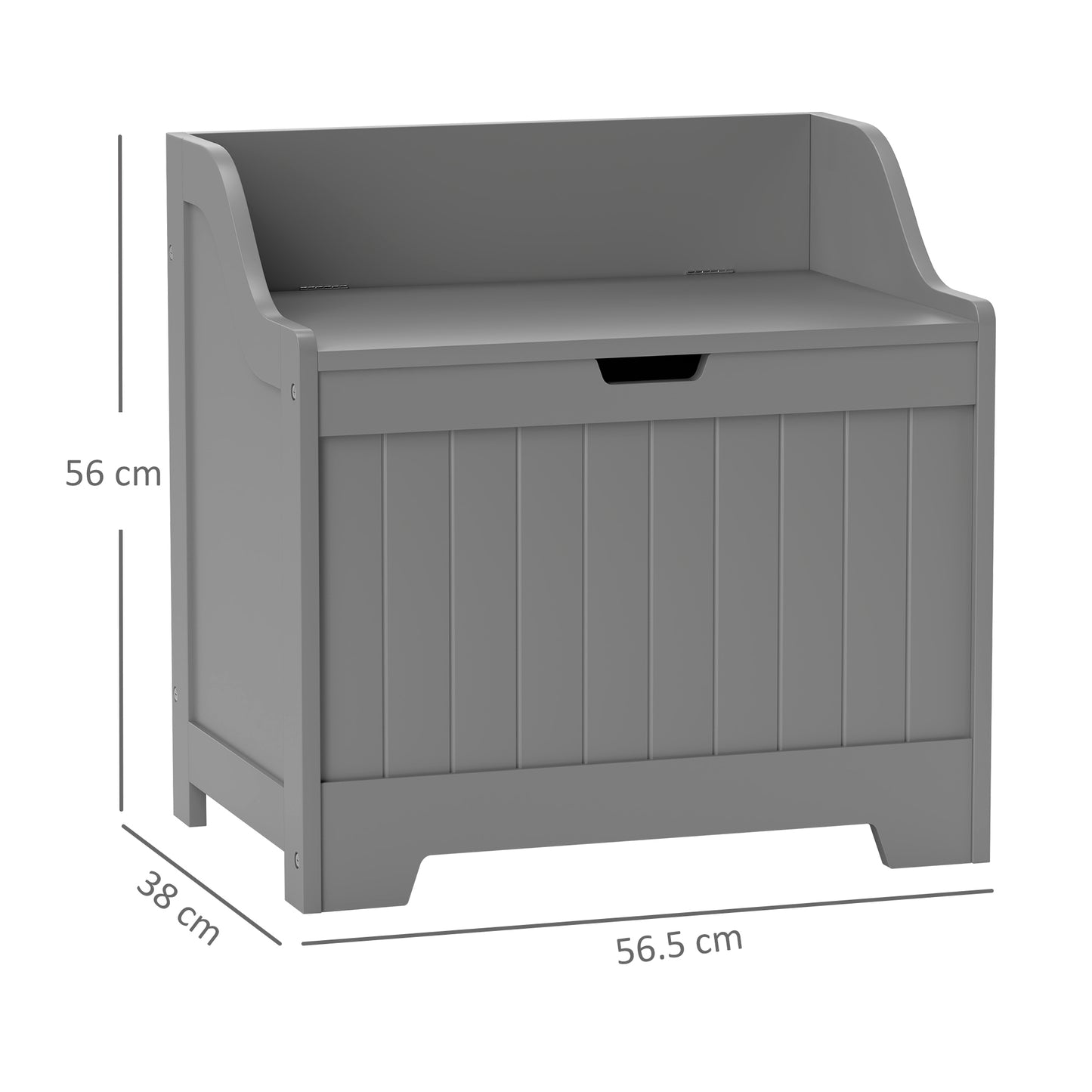 Ralofa Grey Home Storage Chest With 61 Litre Capacity