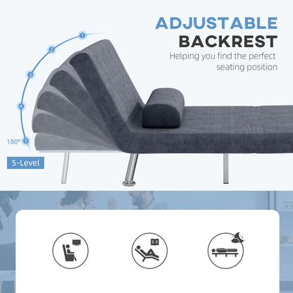 Tomi Safi Charcoal Grey Velvet Single Sleeper Chair