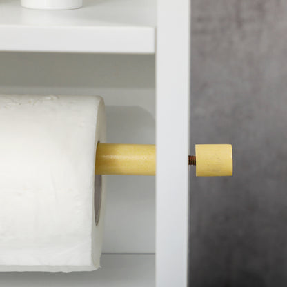 Vale Compact Narrow Bathroom Storage Cabinet In White