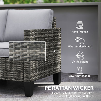 Nolo Dark Grey 2 Seater Outdoor Sofa With Cushions