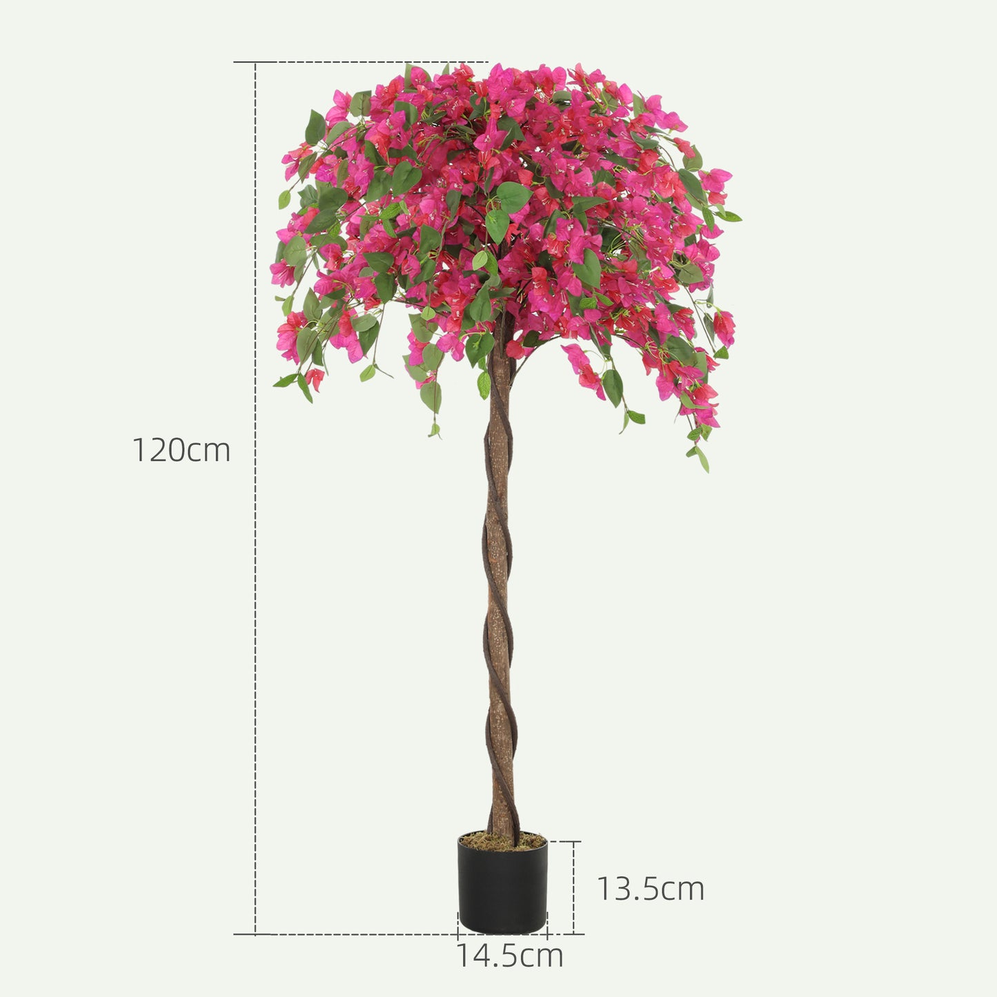 Lecole Pair Of Artificial Murraya Blossom Trees In Pots 120cm Red