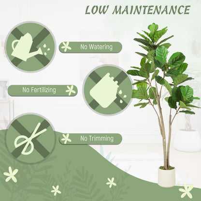 Laha Artificial Ficus Style Indoor Tree In Green 150cm