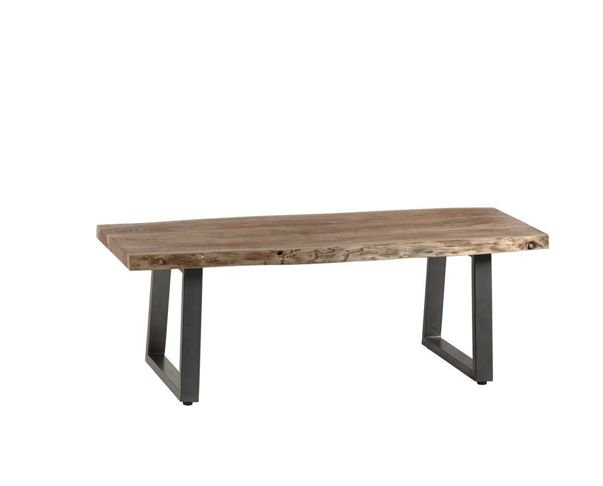 Wellington Acacia Wood Live Edge Modern Coffee Table