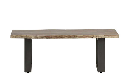 Wellington Medium Acacia Wood Live Edge Modern Dining Bench