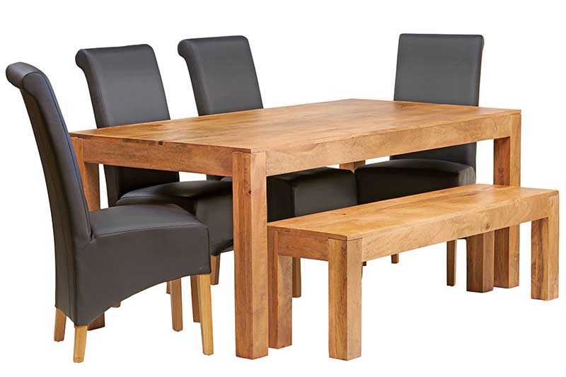 Manila Large 180cm Light Mango Wood Dining Table