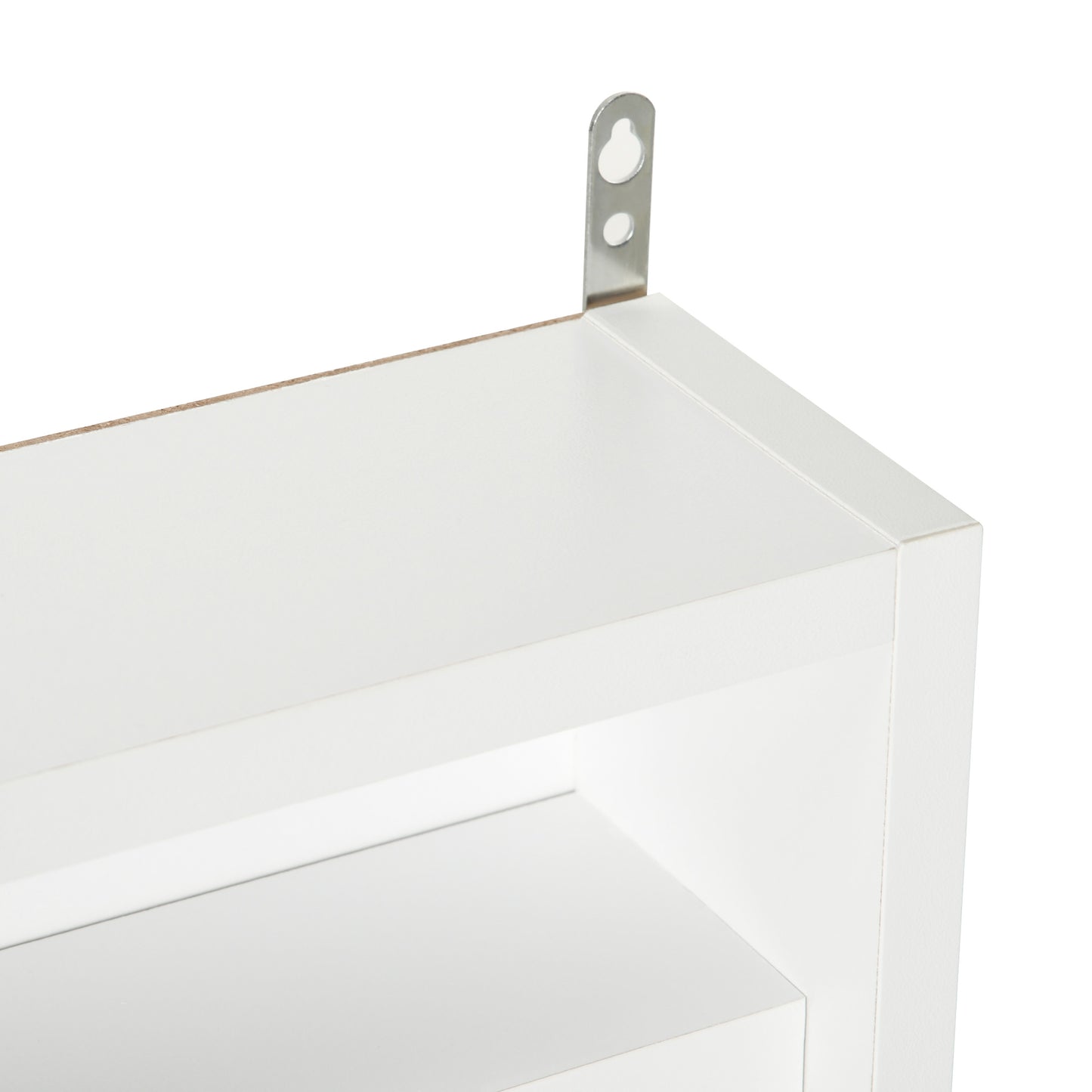 Ronimo Wood And Glass White Wall Mounted Display Cabinet With Adjustable Shelves