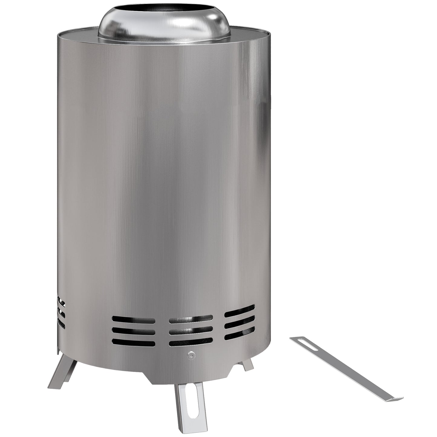 Balatti Small Stainless Steel Silver Tabletop Smokeless Fire Pit