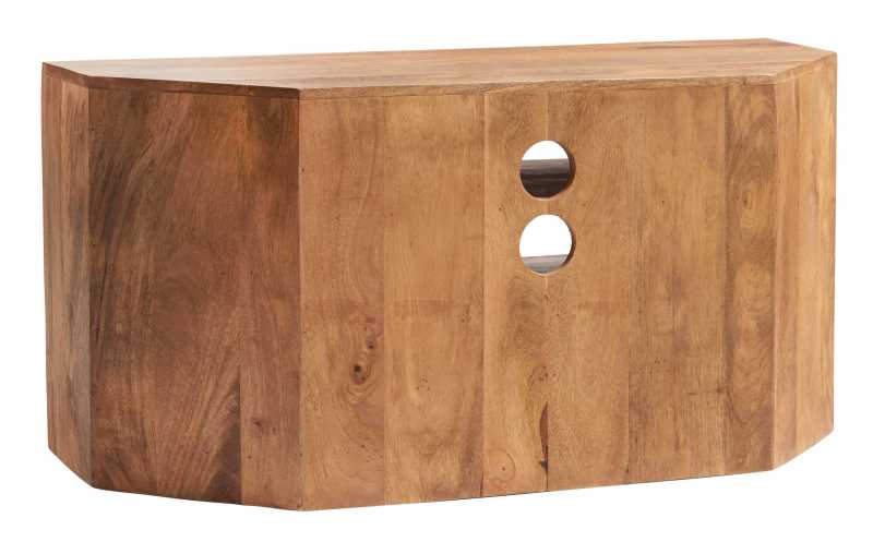 Manila Light Mango Wood Modern Corner TV Unit