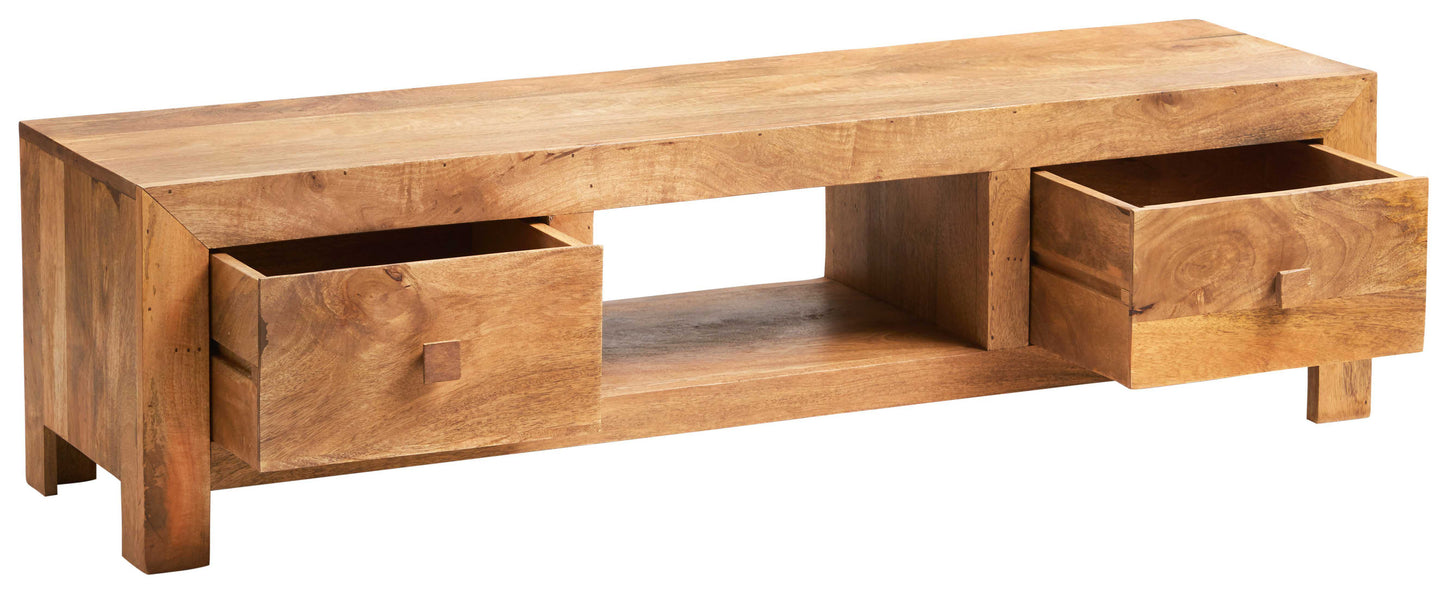 Manila Light Mango Wood Wide TV Unit