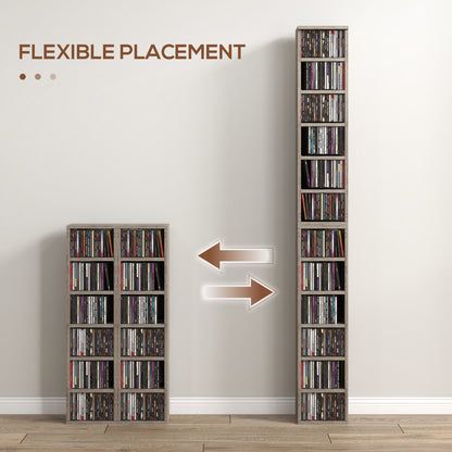 Vali Wood Dark Wood Effect Set Of 2 CD Storage Units With 102 Disc Capacity