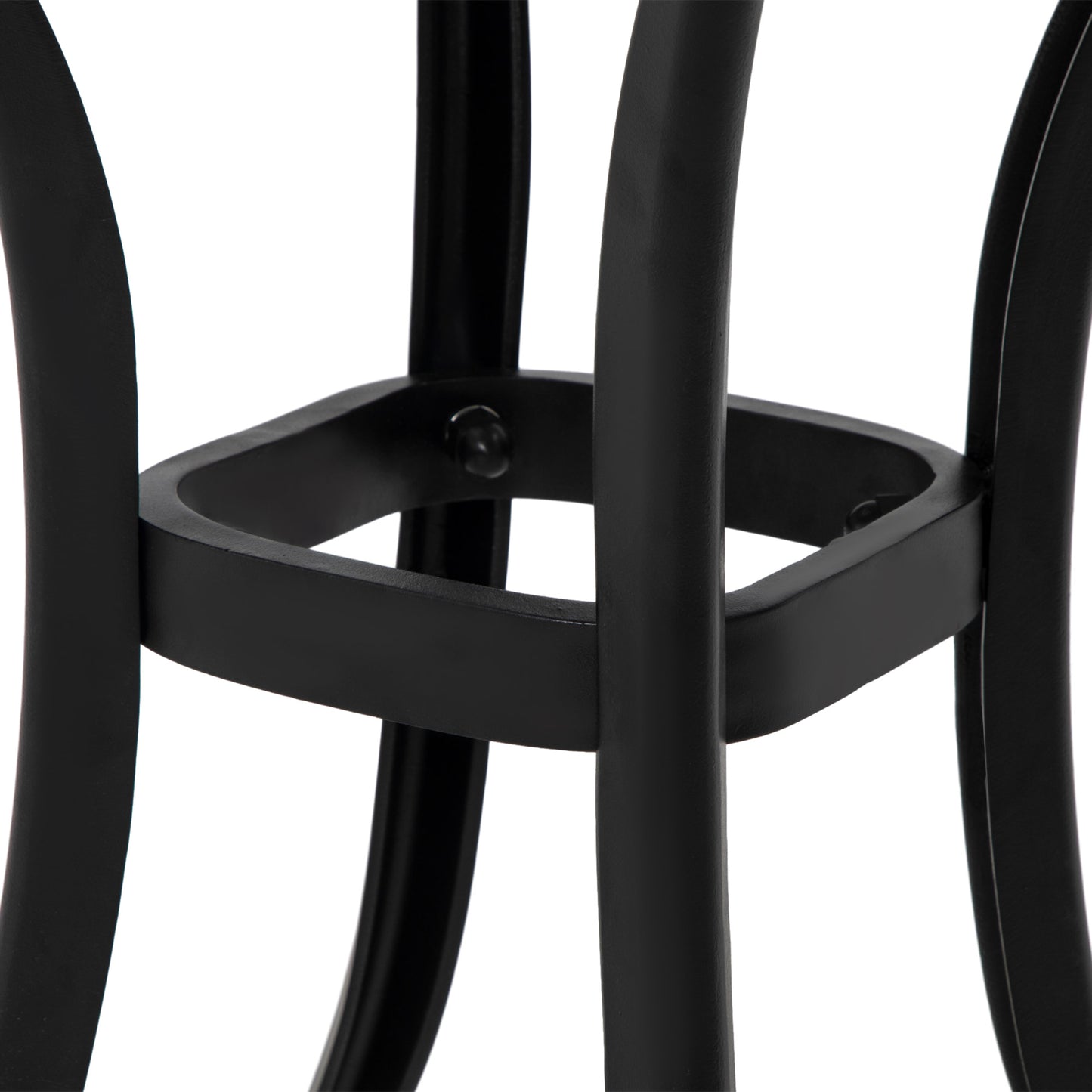 Dodo Cast Aluminium Black Square Outdoor Bistro Table With Umbrella Hole
