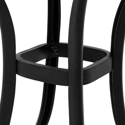 Dodo Cast Aluminium Black Square Outdoor Bistro Table With Umbrella Hole