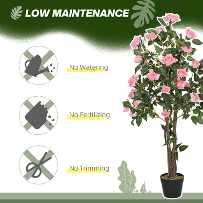 Semo Repa Pair Of Artificial Rose Plants Supplied In Decorative Pots