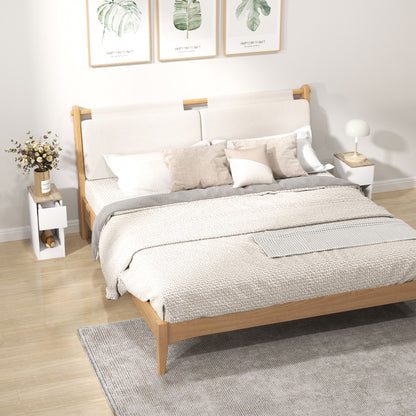 Taro Set Of 2 White Modern Bedside Tables With Storage