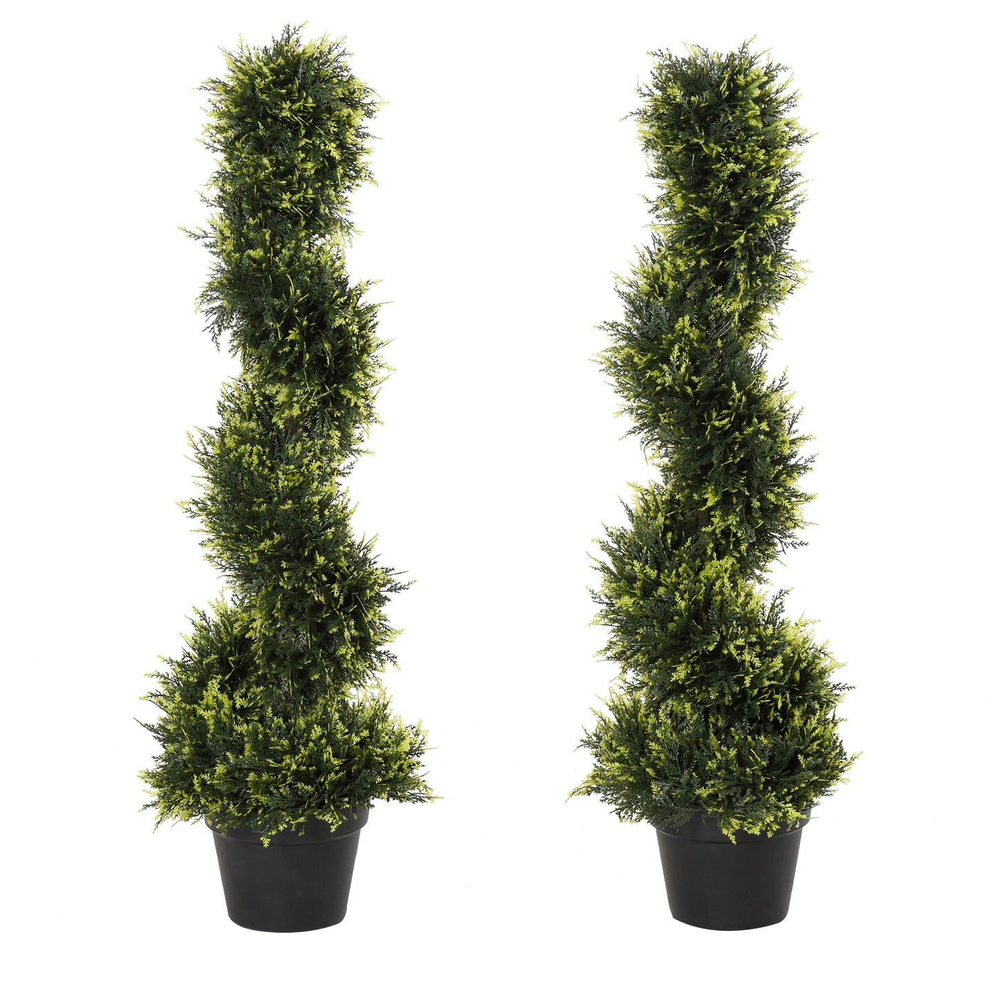 Dinolu Set Of 2 Artificial Spiral ShaFauxd Topiary Trees In Pots For Indoor Workspaces
