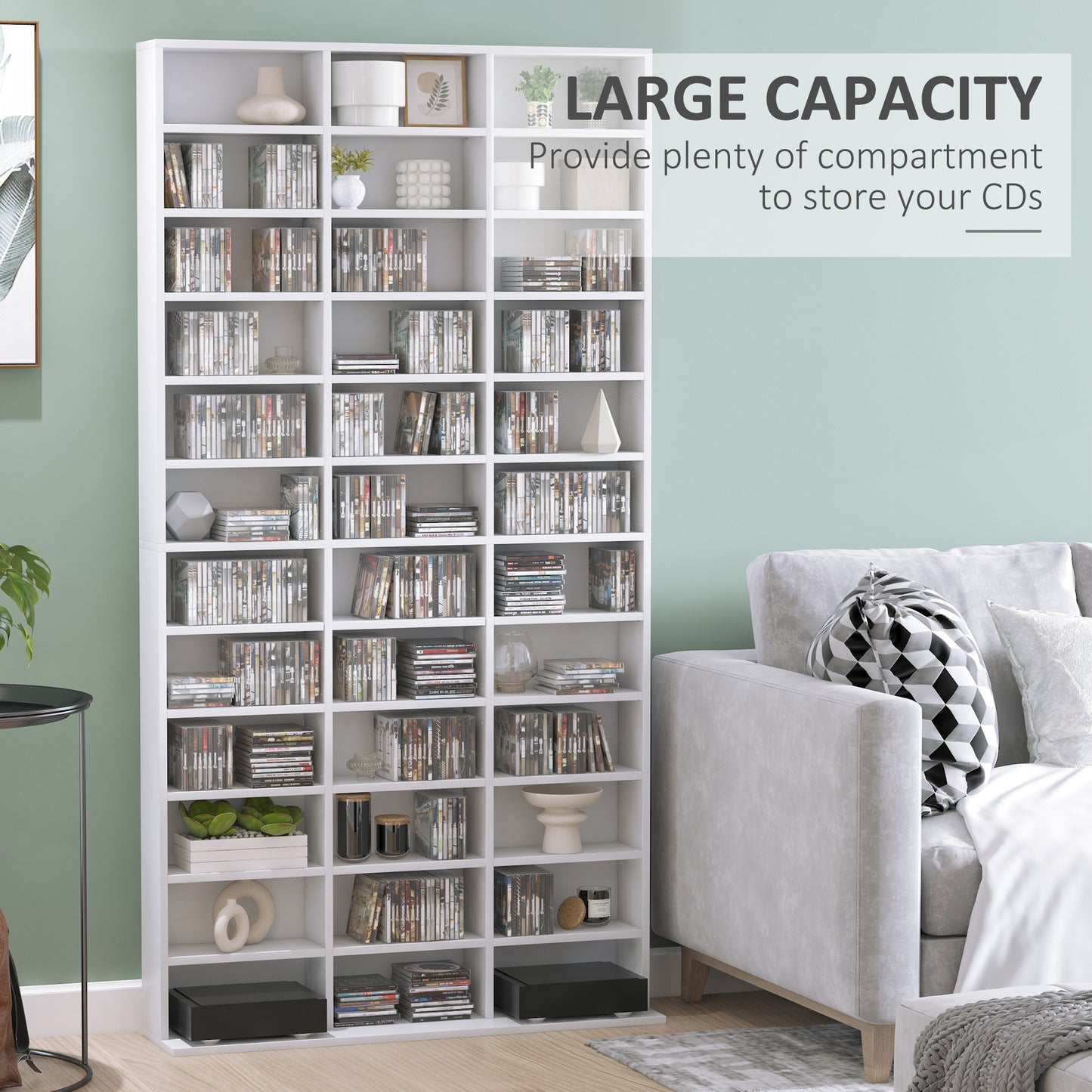 Vemini Wood White Storage Unit With 33 Adjustable Compartments