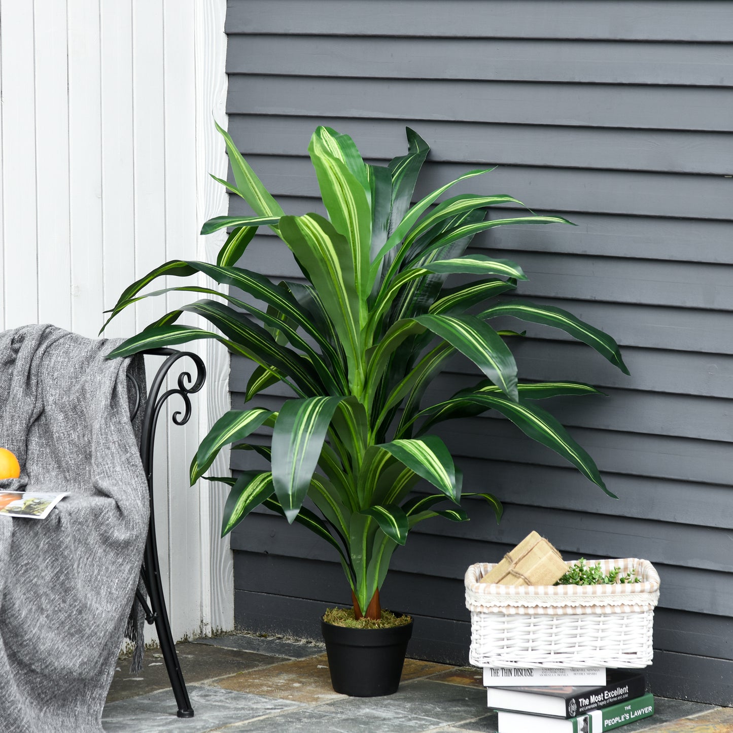 Bake Nino Set Of 2 Artificial Dracaena Style Plants For Interior Spaces