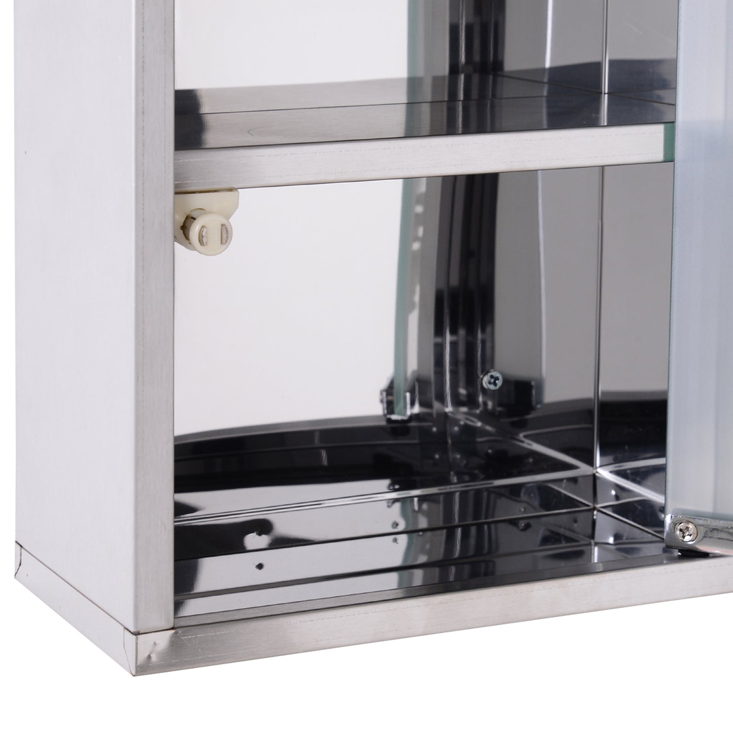 Mimo Vimi Wall Mounted Stainless Steel Medicine Cabinet With Lockable Glass Door