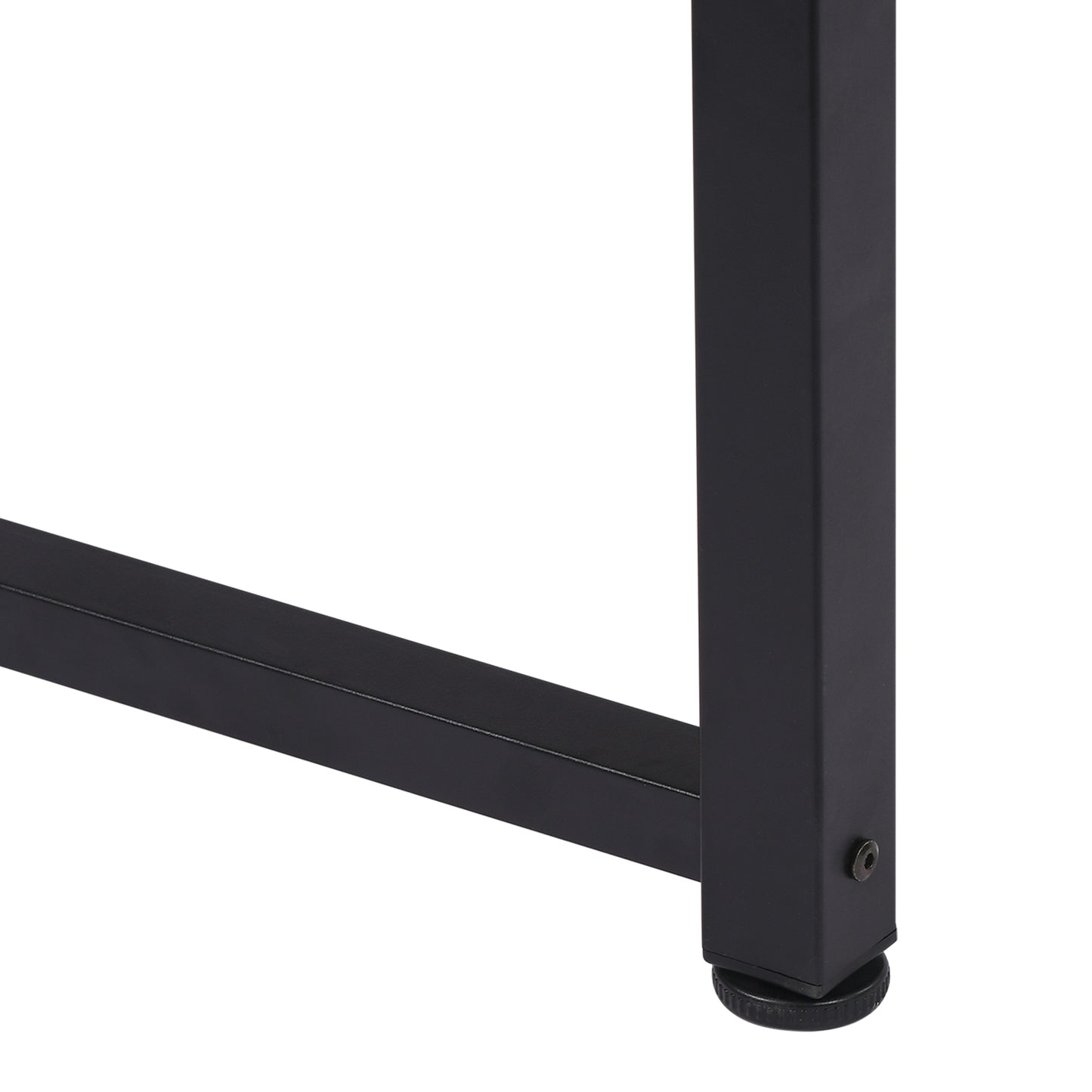 Pazi 120cm Wooden Black Writing Desk With Black Steel Frame