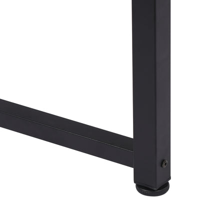 Pazi 120cm Wooden Black Writing Desk With Black Steel Frame